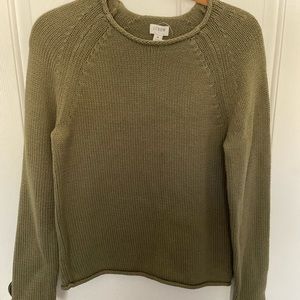 NWT J. Crew olive green sweater.  Size Medium.
